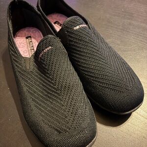 U.S. Polo Assn. Men’s Black Knit Slip-On Loafers with Pink Insole